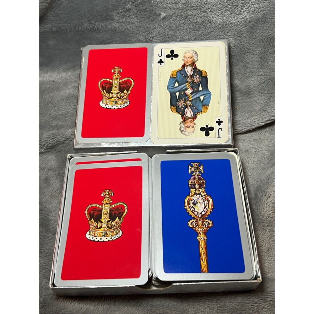 Piatnik Playing Cards Elizabeth II Silver Jubilee 2 Deck Set Monarchs